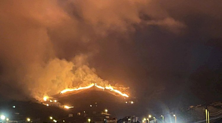 Gökçeada’da yangın paniği 