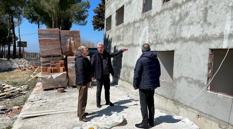 Geyikli İlkokul İnşaatı İncelendi