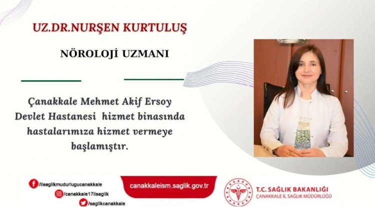 Çanakkale Devlet Hastanesi’nde Nurşen Kurtuluş göreve başladı