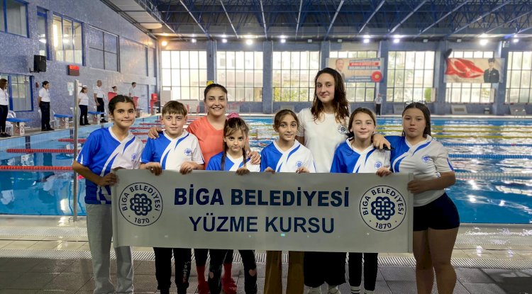 Bigalı yüzücüler gururlandırdı