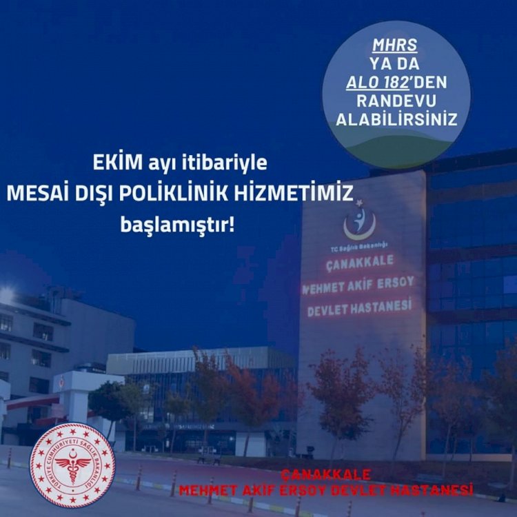 Mesai dışı poliklinik hizmeti verilecek 