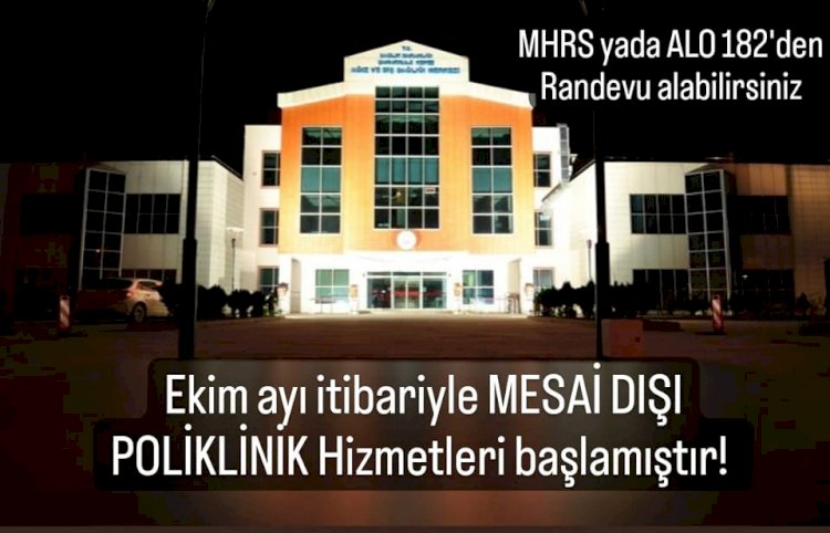 Ağız ve Diş Sağlığı Merkezi’nde mesai dışı poliklinik hizmeti 