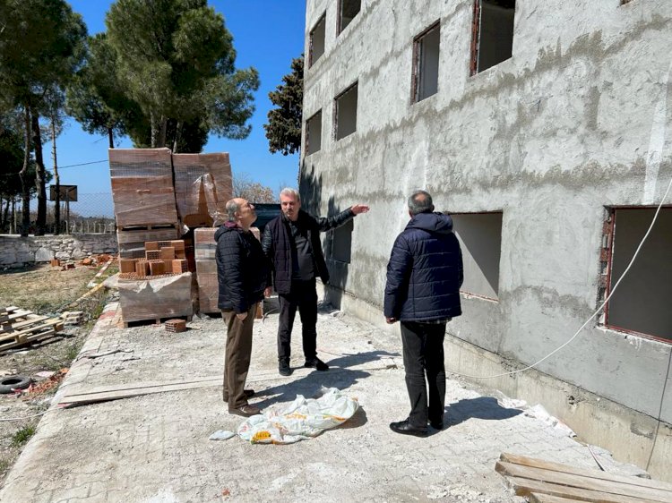 Geyikli İlkokul İnşaatı İncelendi