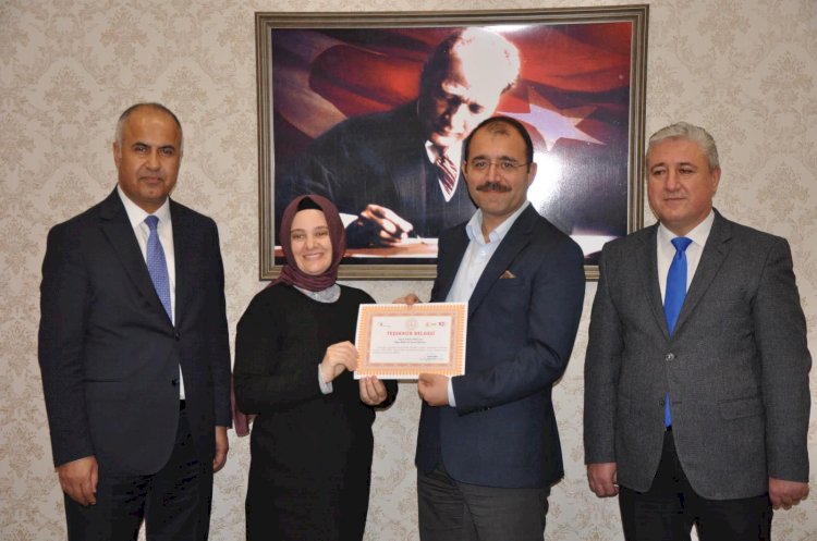 Teşekkür belgeleri törenle verildi