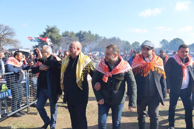 Geyikli’de deve güreşlerine yoğun ilgi