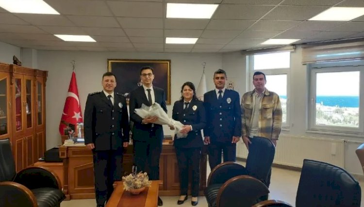 Emniyet personelinden Bozcaada Kaymakamı Kara’ya ziyaret