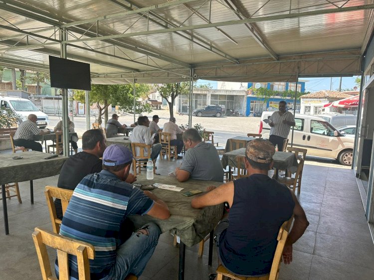 Köy kahvehanelerinde KKKA ve hepatit bilgilendirmesi